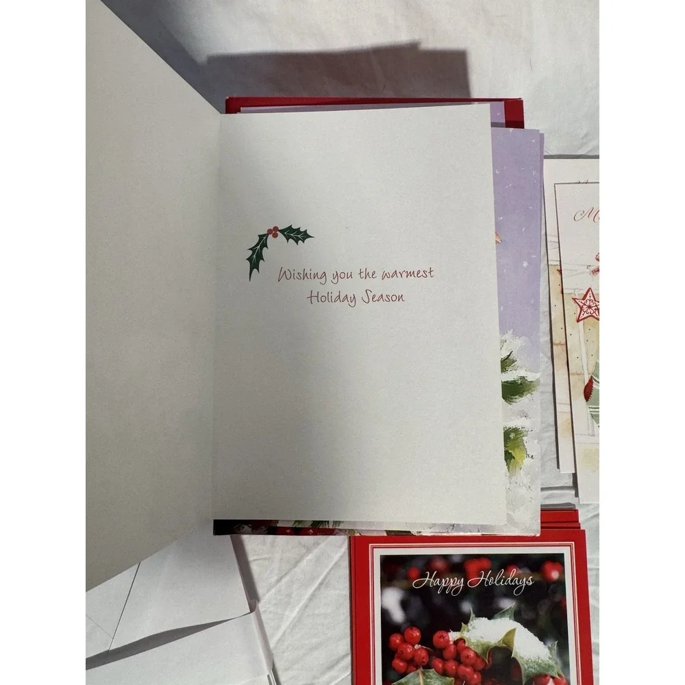 Assorted Lot of 50 Christmas Cards with Envelopes New In Box